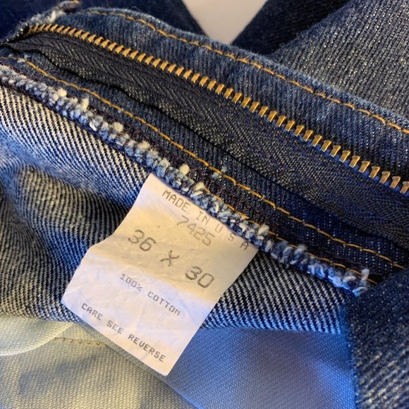 NEW! Vintage 90s Power Blues Jeans Made in USA Men's 36x30 - Picture 6 of 7